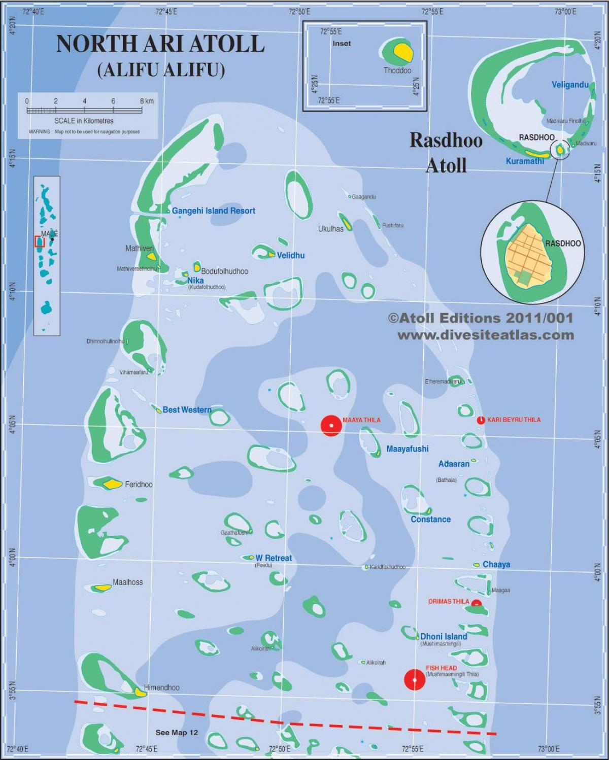 mapa ari atoll maldives