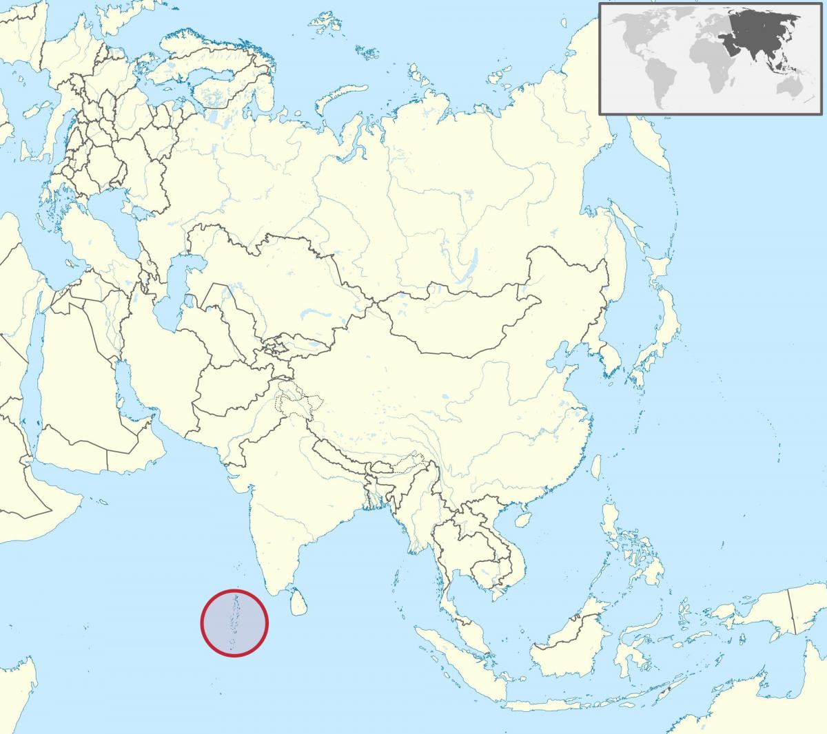 mapa maldives mapa asia