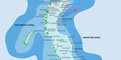 Mapa maldives eta inguruko herrialdeetan
