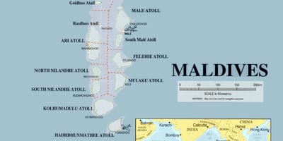 Mapa fisiko maldives 