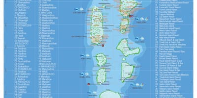 Maldives geografikoaren mapa