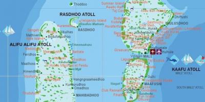 Maldives herrialde munduko mapa