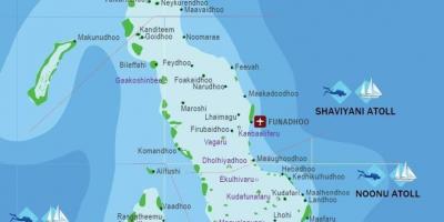 Mapa maldives hondartza