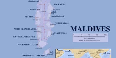 Maldives ferry ibilbidea mapa